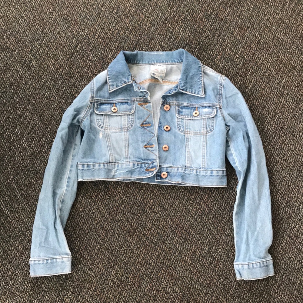 Cropped jean jacket